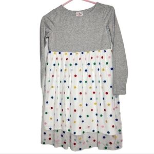 Hanna Andersson tulle embroidered polka dot dress.